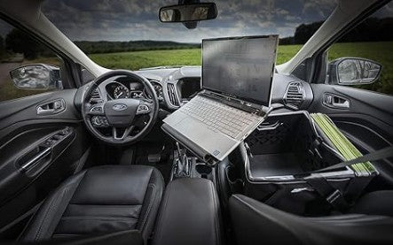 Milk Crate Workstation Vehicle Organizer with Laptop Tray