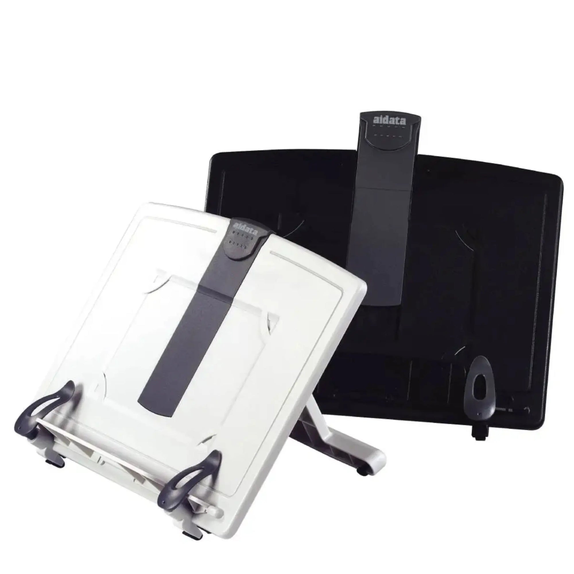 Book and Copy Desktop Stand Functioning as a book stand, document copy holder, and photo frame.