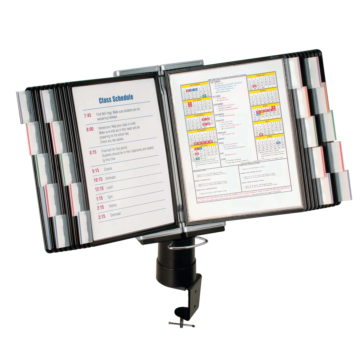 Desk Clamp Reference Organizer