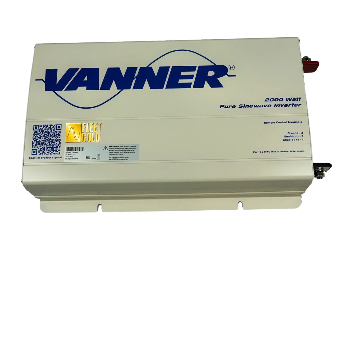 Vanner 2000 watt pure sinewave inverter on a white background