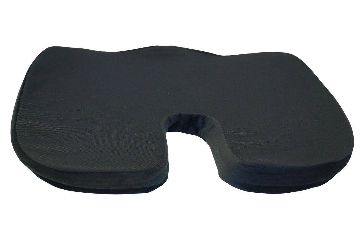 Top view of black gel seat cushion