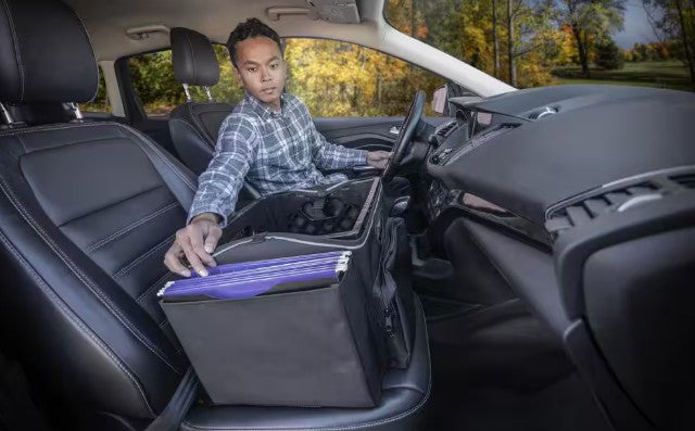 Milk Crate Workstation Vehicle &amp; Mobile Office Organizer