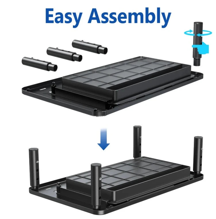 Height Adjustable Monitor Stand with Storage Drawer for Desk Organization