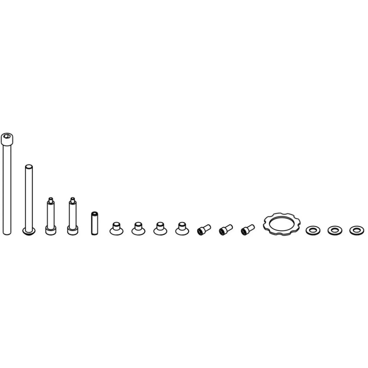 Outlined drawing of the Solace Accessories &amp; Parts - Clamp Bolt Kit