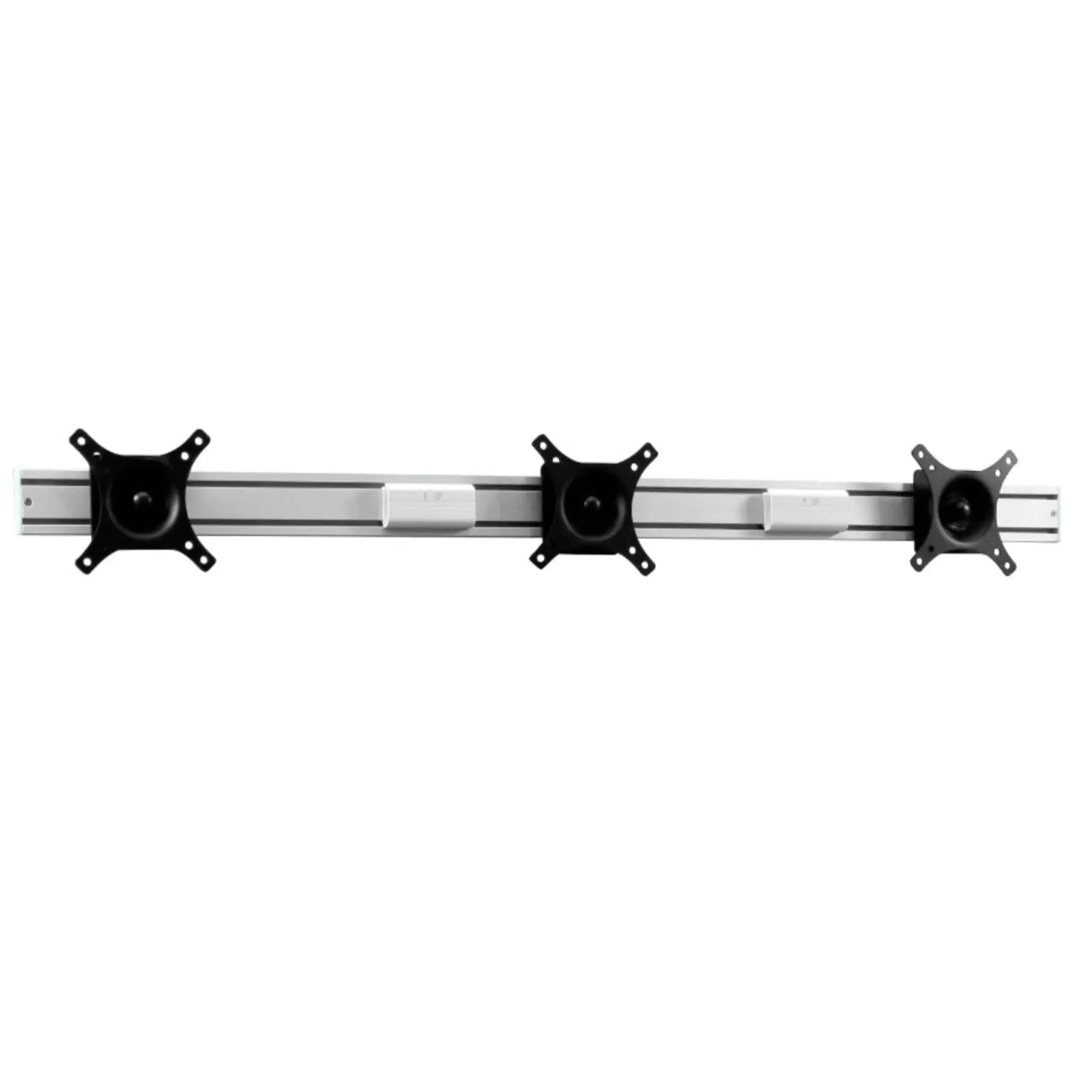 Triple monitor bracket supports monitors up to 18.5" wide each