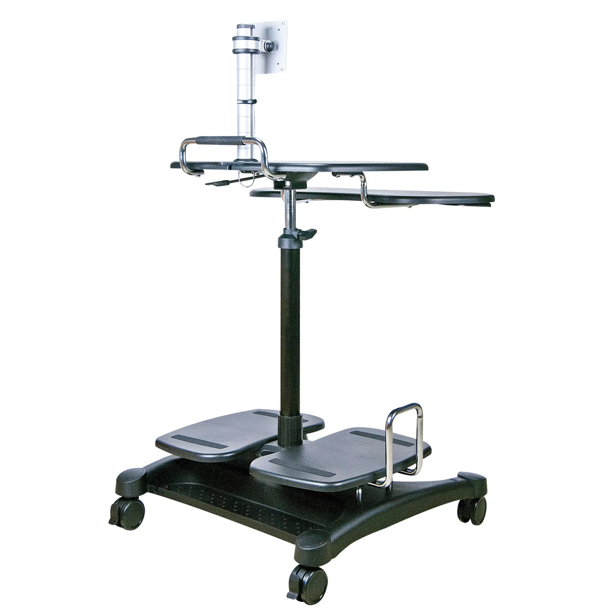 Back View of
Sit/Stand Mobile PC Workstation w/Monitor Mount