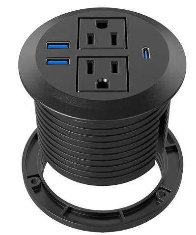 Power Grommet: Fast USB-C, 2 USB-A, 2 AC Outlets