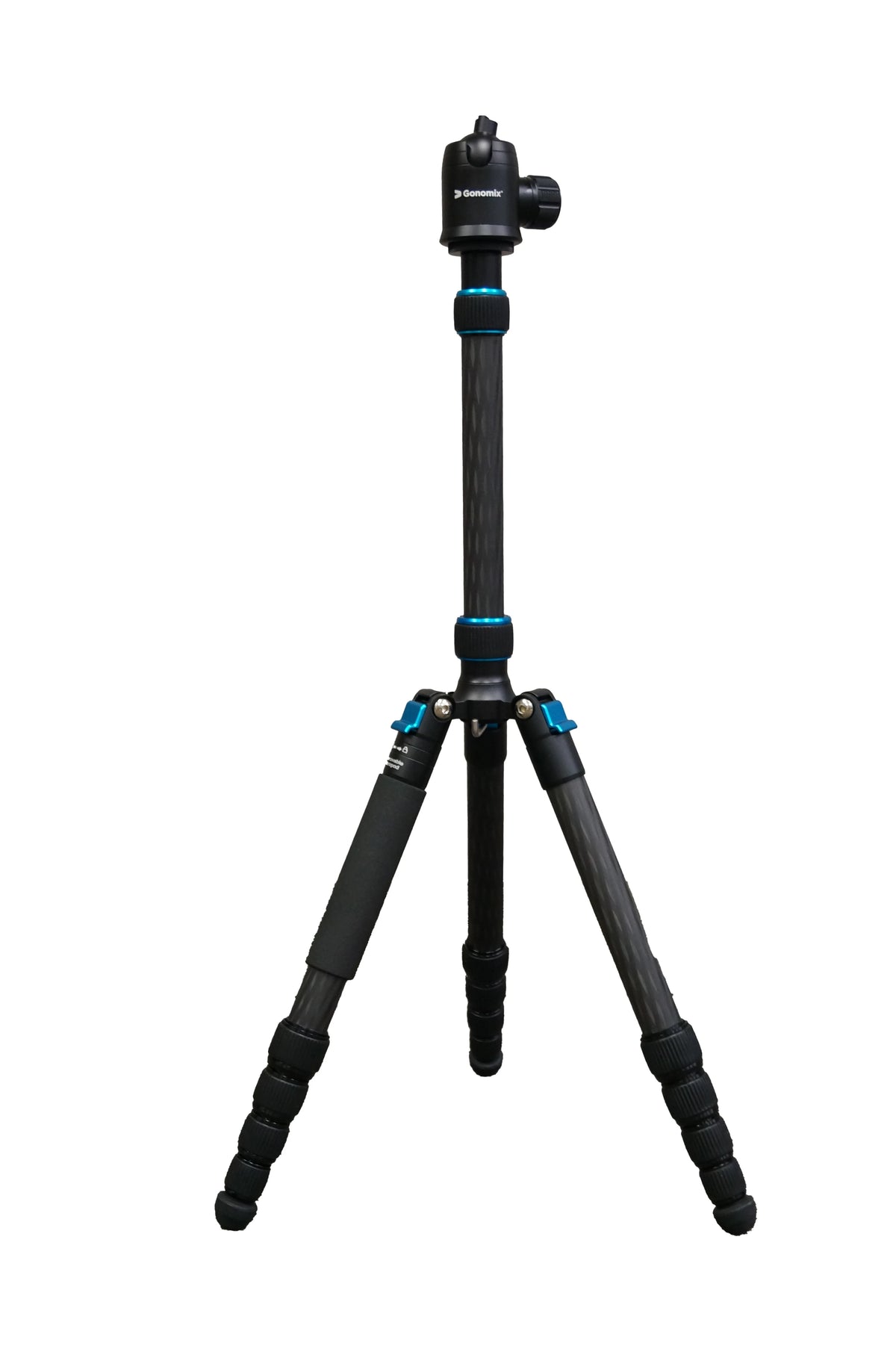 Black tripod with blue accents