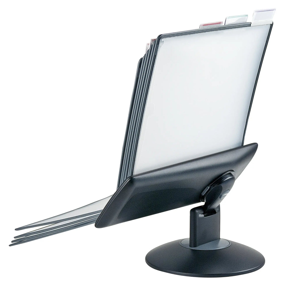 Black View-Adjust Rotary Reference Organizer (10 Panel) opened upwards