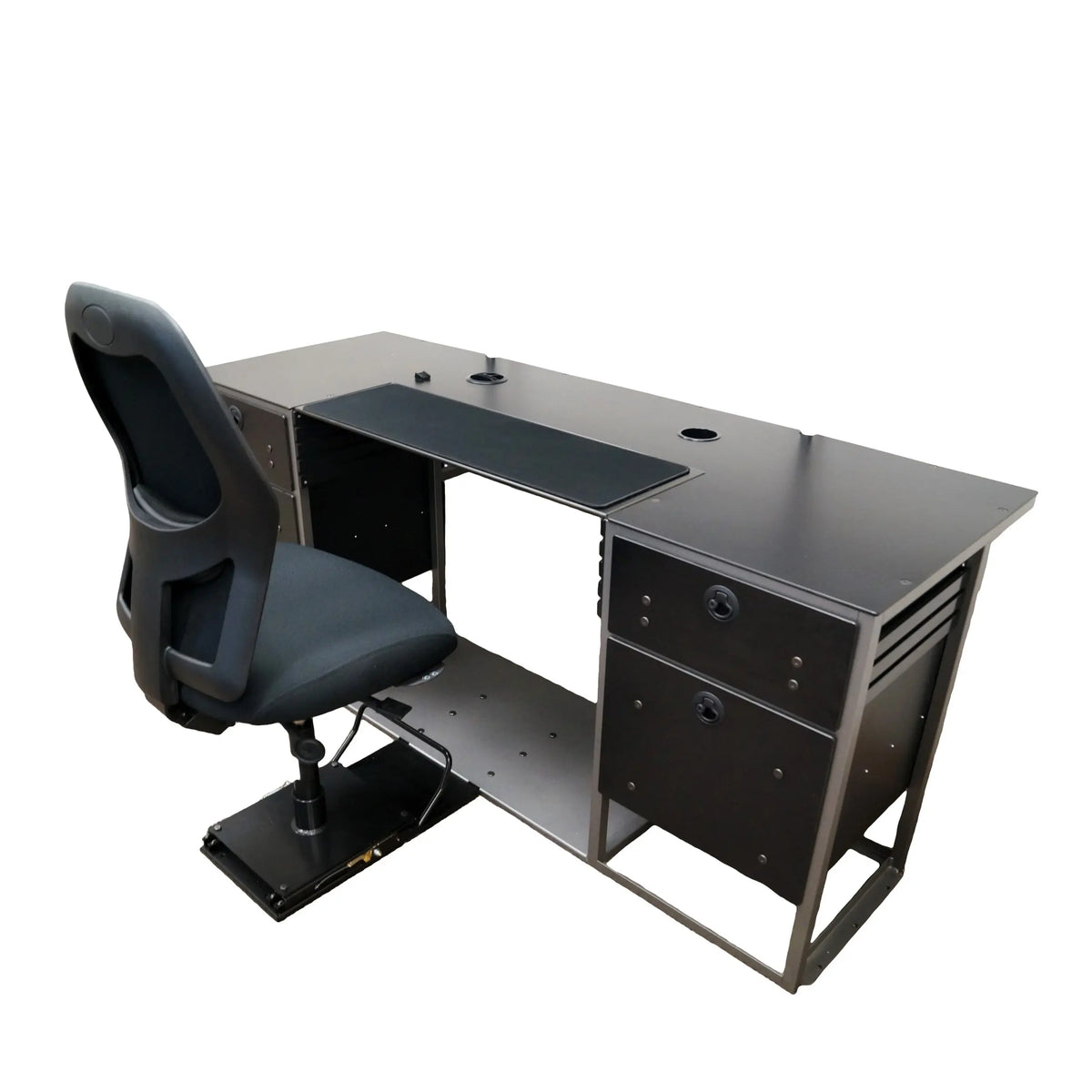 VanGo 801 Vehicle Desk with sliding seat assembly 