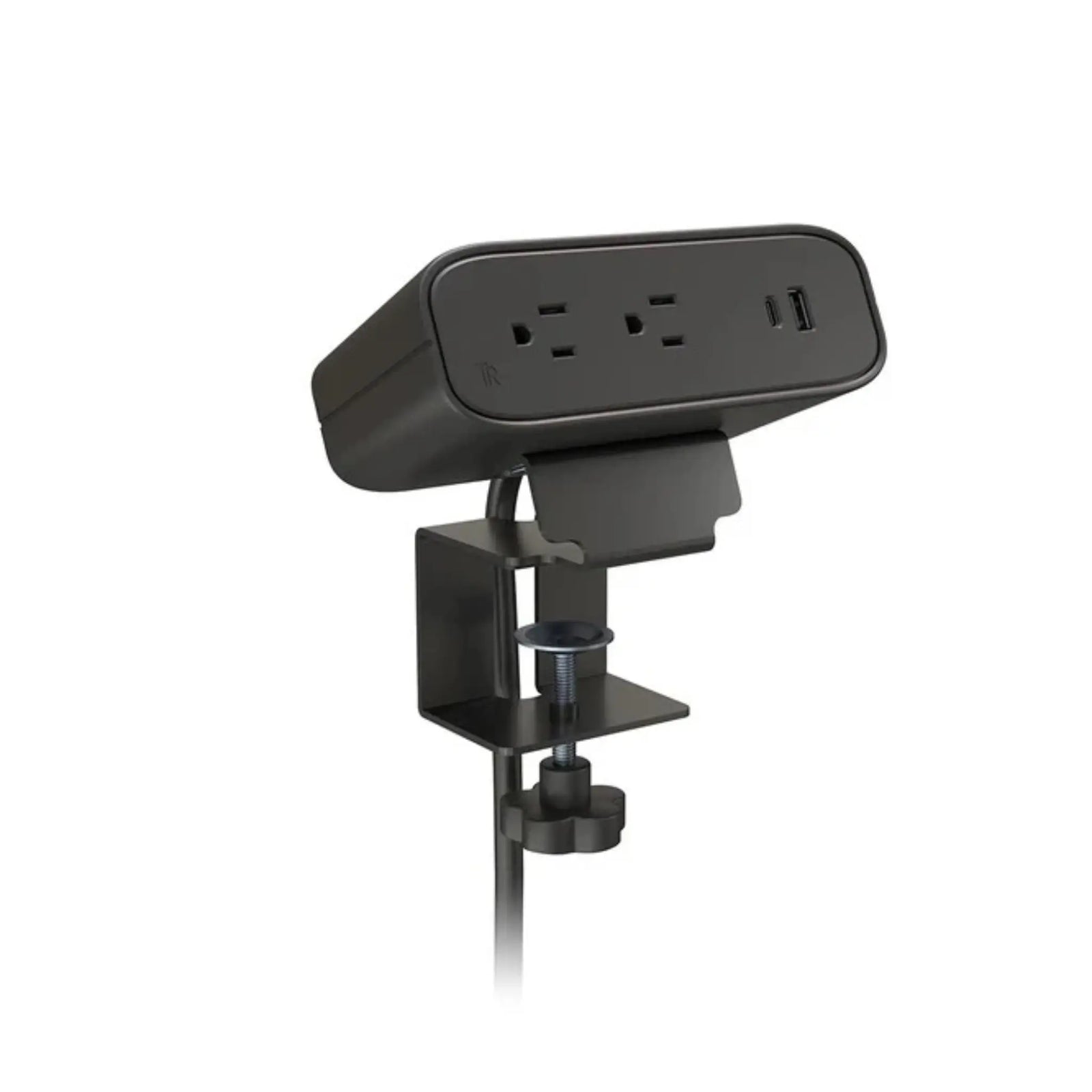 Black Above & Below Desk Powered USB-C Data Supply