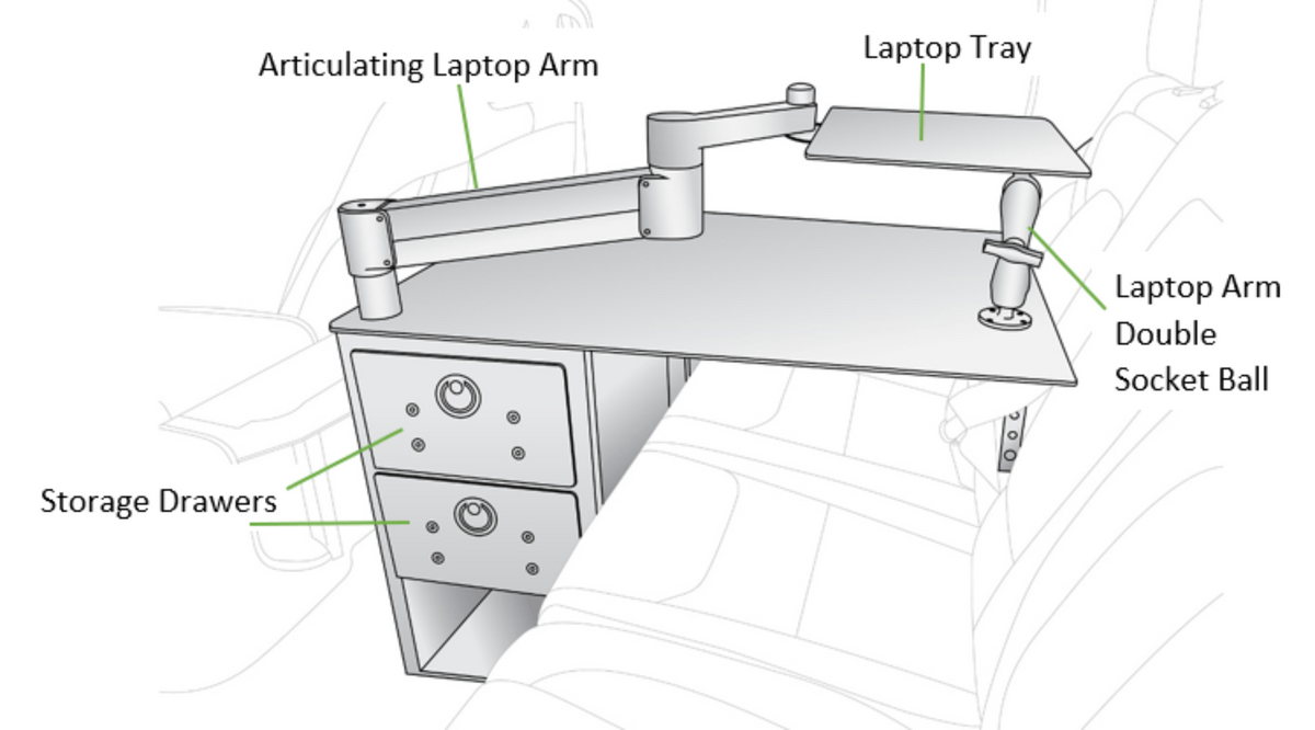 CrewGo Backseat Vehicle Desk