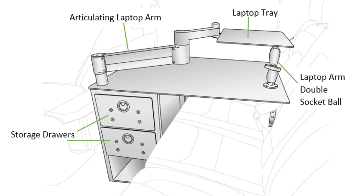 CrewGo Backseat Vehicle Desk