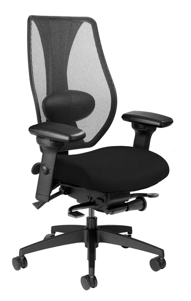 tCentric Upholstered Seat/Mesh Back Synchro Glide Chair