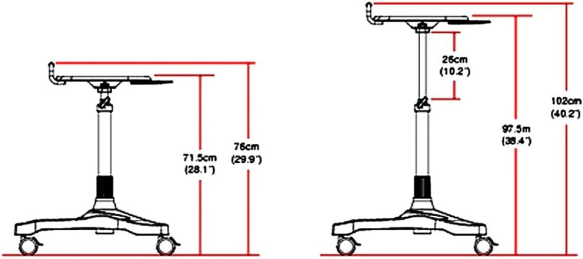 Sit/Stand Mobile Laptop Workstation